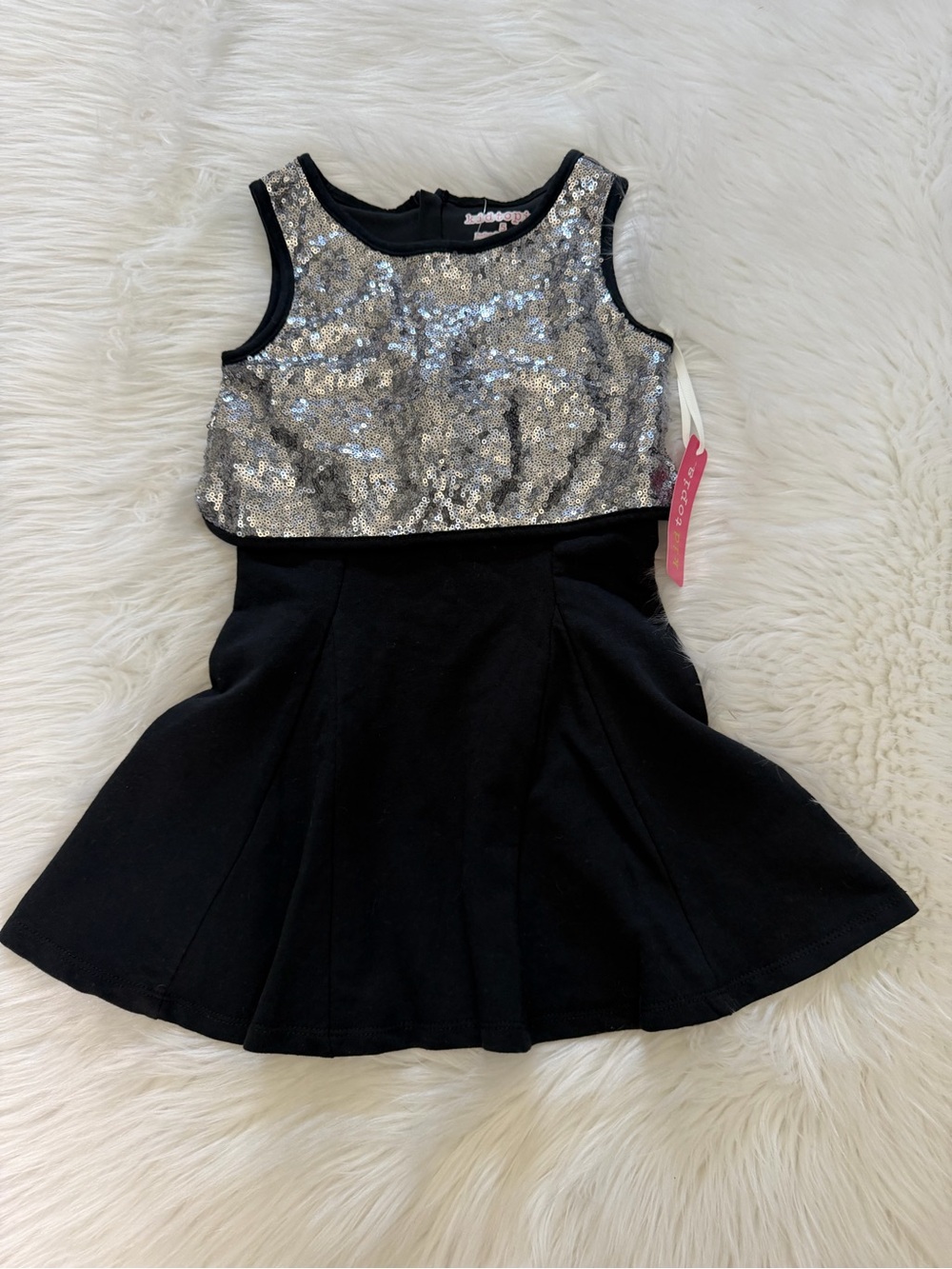 Kidtopia Black w/Silver Sequin Dress 5